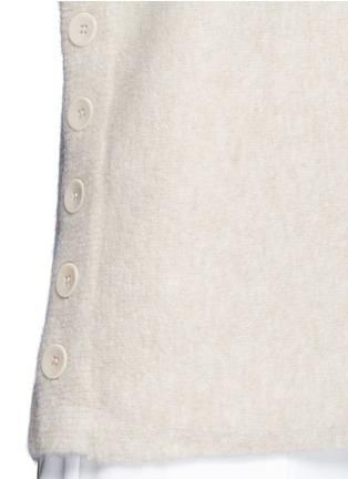 Detail View - Click To Enlarge - TIBI - Cutout shoulder boiled wool blend sweater