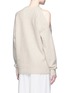 Back View - Click To Enlarge - TIBI - Cutout shoulder boiled wool blend sweater
