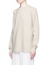 Front View - Click To Enlarge - TIBI - Cutout shoulder boiled wool blend sweater