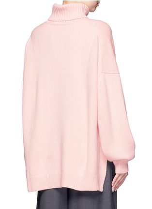 Back View - Click To Enlarge - TIBI - Oversized cashmere turtleneck sweater