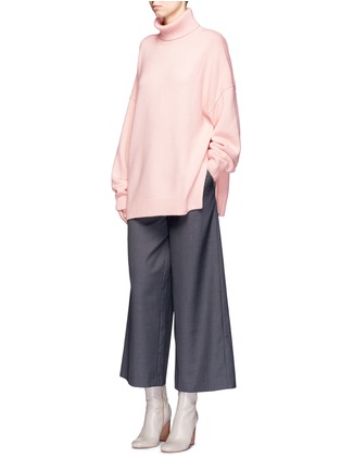 Figure View - Click To Enlarge - TIBI - Oversized cashmere turtleneck sweater