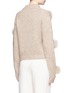 Back View - Click To Enlarge - TIBI - Pompom alpaca-Merino wool blend sweater