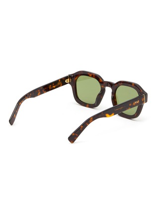 Figure View - Click To Enlarge - SUPER - ‘SALUTO’ GREEN LENS SQUARE ACETATE FRAME SUNGLASSES