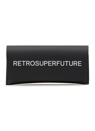 Detail View - Click To Enlarge - RETROSUPERFUTURE - ‘SECOLO BAGUTTA’ BLUE LENS OVERSIZE SQUARE ACETATE FRAME SUNGLASSES