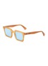 Main View - Click To Enlarge - RETROSUPERFUTURE - ‘SECOLO BAGUTTA’ BLUE LENS OVERSIZE SQUARE ACETATE FRAME SUNGLASSES