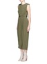 Front View - Click To Enlarge - TIBI - Pintucked silk crêpe de Chine jumpsuit