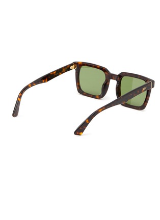 Figure View - Click To Enlarge - SUPER - ‘SECOLO’ GREEN LENS OVERSIZE SQUARE ACETATE FRAME WAYFARER SUNGLASSES