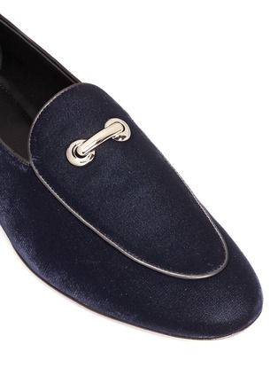 Detail View - Click To Enlarge - 73426 - 'Cut 15' clamp velvet loafers