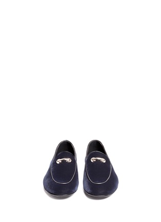 Front View - Click To Enlarge - 73426 - 'Cut 15' clamp velvet loafers