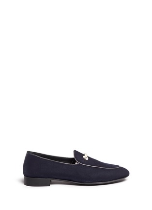 Main View - Click To Enlarge - 73426 - 'Cut 15' clamp velvet loafers