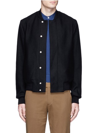 Main View - Click To Enlarge - PS PAUL SMITH - Wool cashmere blend twill bomber jacket