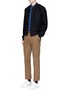 Figure View - Click To Enlarge - PS PAUL SMITH - Wool cashmere blend twill bomber jacket