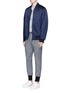 Figure View - Click To Enlarge - PS PAUL SMITH - Contrast cuff cropped wool jogging pants