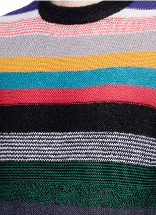 Detail View - Click To Enlarge - PS PAUL SMITH - Stripe merino-mohair blend sweater