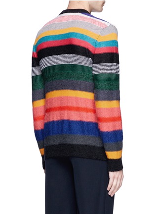 Back View - Click To Enlarge - PS PAUL SMITH - Stripe merino-mohair blend sweater