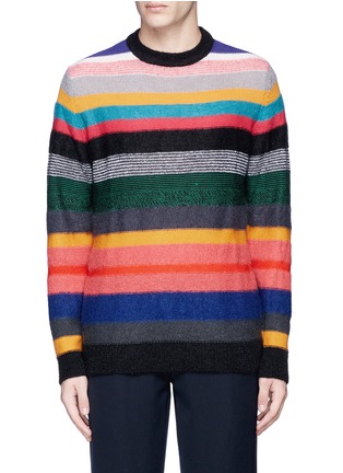 Main View - Click To Enlarge - PS PAUL SMITH - Stripe merino-mohair blend sweater