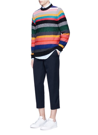 Figure View - Click To Enlarge - PS PAUL SMITH - Stripe merino-mohair blend sweater