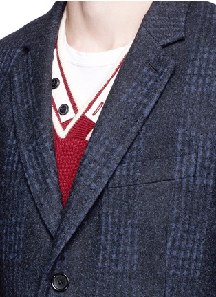 Detail View - Click To Enlarge - PS PAUL SMITH - Check plaid wool cotton blend coat