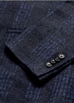 Detail View - Click To Enlarge - PS PAUL SMITH - Check plaid wool cotton blend coat