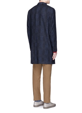 Back View - Click To Enlarge - PS PAUL SMITH - Check plaid wool cotton blend coat
