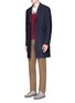 Figure View - Click To Enlarge - PS PAUL SMITH - Check plaid wool cotton blend coat