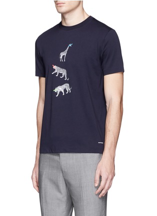 Front View - Click To Enlarge - PS PAUL SMITH - Animal print T-shirt