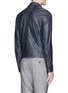 Back View - Click To Enlarge - PS PAUL SMITH - Lambskin leather biker jacket