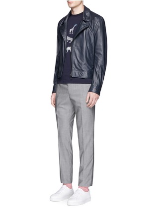 Figure View - Click To Enlarge - PS PAUL SMITH - Lambskin leather biker jacket