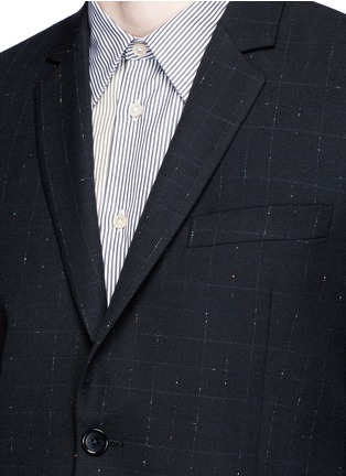 Detail View - Click To Enlarge - PS PAUL SMITH - Slim fit windowpane check wool-blend blazer
