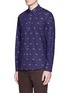 Front View - Click To Enlarge - PS PAUL SMITH - Leopard embroidered shirt
