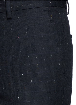 Detail View - Click To Enlarge - PS PAUL SMITH - Windowpane slub slim fit wool pants