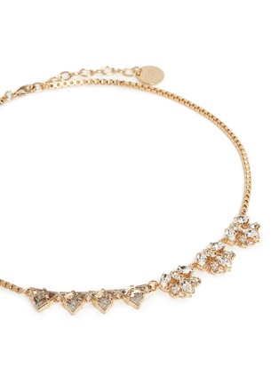 Detail View - Click To Enlarge - ANTON HEUNIS - Asymmetric floral Swarovski crystal choker necklace
