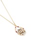 Detail View - Click To Enlarge - ANTON HEUNIS - Swarovski crystal floral leather pendant necklace