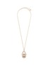 Main View - Click To Enlarge - ANTON HEUNIS - Swarovski crystal floral leather pendant necklace