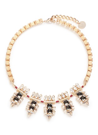 Main View - Click To Enlarge - ANTON HEUNIS - Swarovski crystal cluster box chain necklace