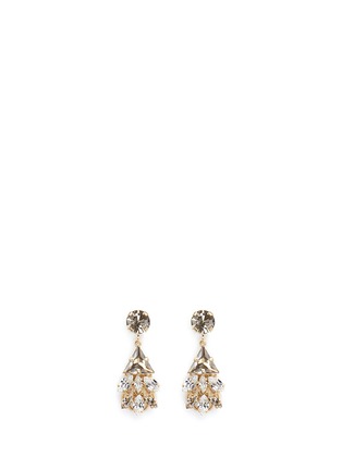 Main View - Click To Enlarge - ANTON HEUNIS - Swarovski crystal glass stone floral cluster drop earrings