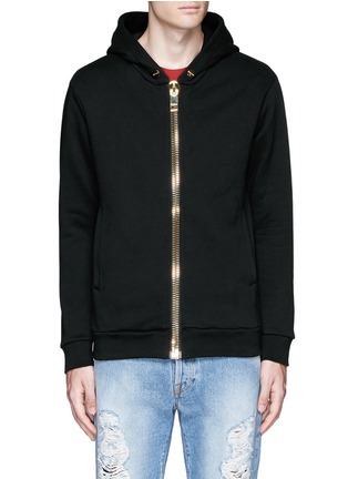 Main View - Click To Enlarge - PALM ANGELS - 'Maxi' chunky zip hoodie