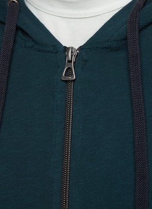  - JAMES PERSE - ‘VINTAGE’ FRONT ZIP DRAWSTRING HOOD COTTON FRENCH TERRY JACKET