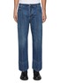 Main View - Click To Enlarge - BOTTEGA VENETA - CURVED HEM SEAM DETAIL STRAIGHT LEG WHISKERED JEANS