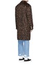 Back View - Click To Enlarge - PALM ANGELS - Leopard print mohair blend coat