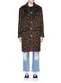 Main View - Click To Enlarge - PALM ANGELS - Leopard print mohair blend coat