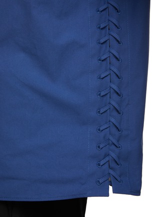  - BOTTEGA VENETA - Triangular Pocket Side Stitch Detail Short Sleeve Cotton Button Up Shirt