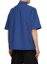 Back View - Click To Enlarge - BOTTEGA VENETA - Triangular Pocket Side Stitch Detail Short Sleeve Cotton Button Up Shirt