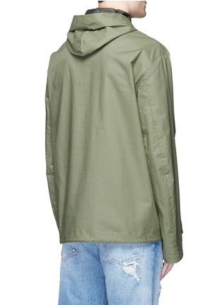 Back View - Click To Enlarge - PALM ANGELS - Oversized hooded military anorak