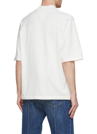 Back View - Click To Enlarge - BOTTEGA VENETA - Mock Neck Oversized Jersey T-Shirt