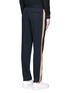 Back View - Click To Enlarge - PALM ANGELS - 'Comfy' side stripe wool jogging pants