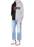 Figure View - Click To Enlarge - PALM ANGELS - Vintage wash cropped ripped jeans
