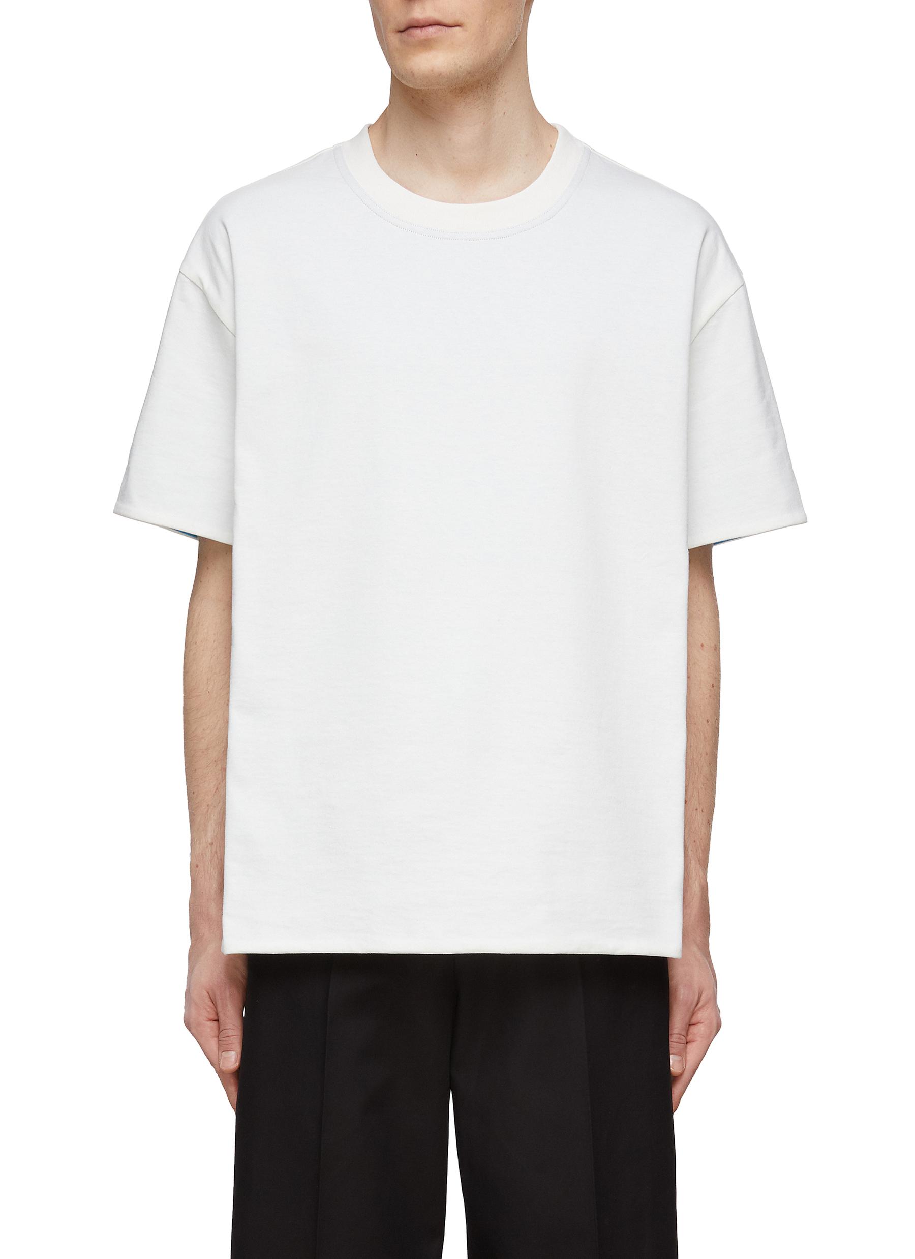 â€˜Sunrise’ Double Layer Crewneck Cotton T-Shirt