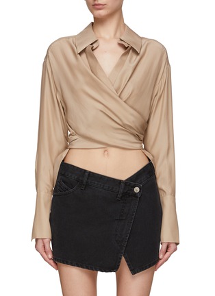 Main View - Click To Enlarge - GAUGE81 - ‘Sabinas’ Long Sleeve Silk Top
