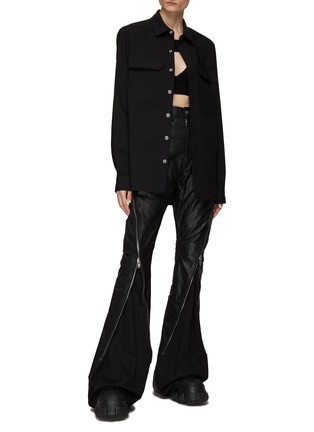 Figure View - Click To Enlarge - RICK OWENS  - ‘Bolan Banana’ Floor Length Boot Cut Pants